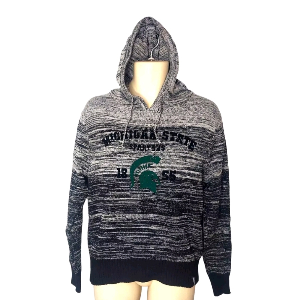 Michigan State Spartans Sweater Hoodie Size XS Distressed Logo Pullover Unisex